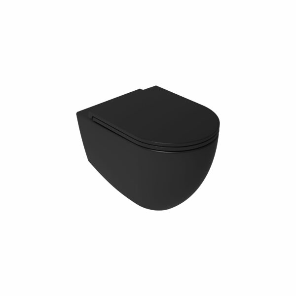 Infinity CleaRim Wall Hung WC Black