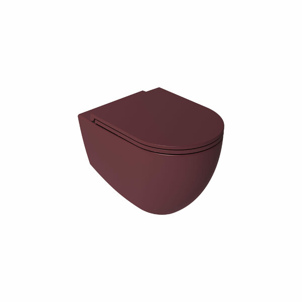 Infinity CleaRim Plus Wall Hung Maroon Red
